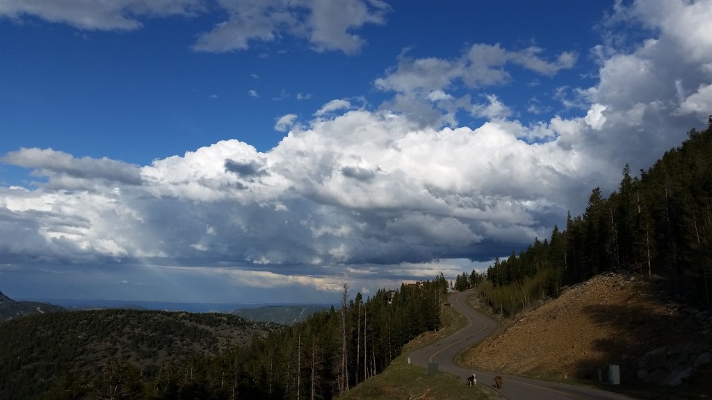 Storms clouds are finally breaking up.