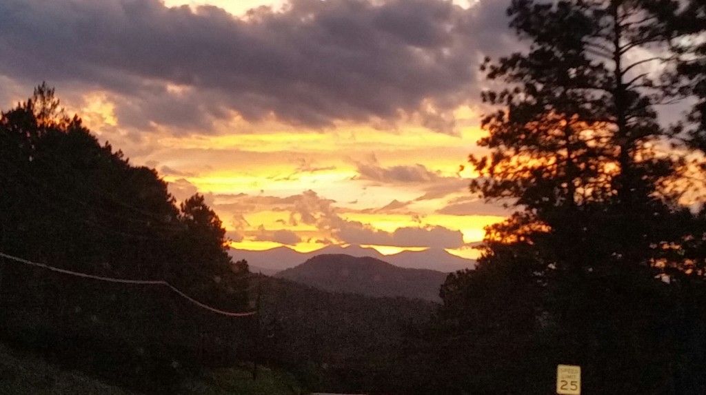 clouds like distant mountains