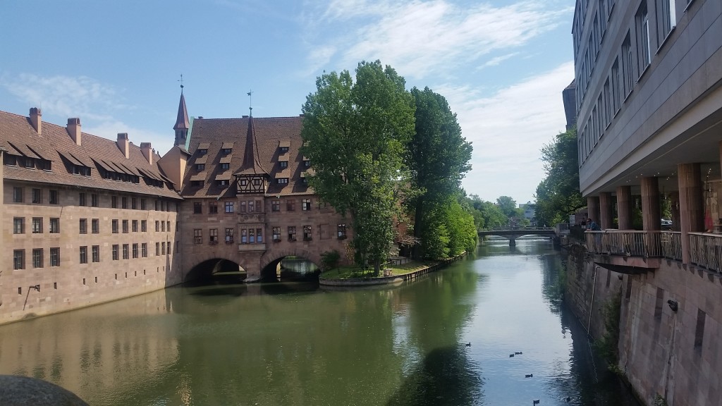 View of the Pegnitz River from the Museum Bridge.