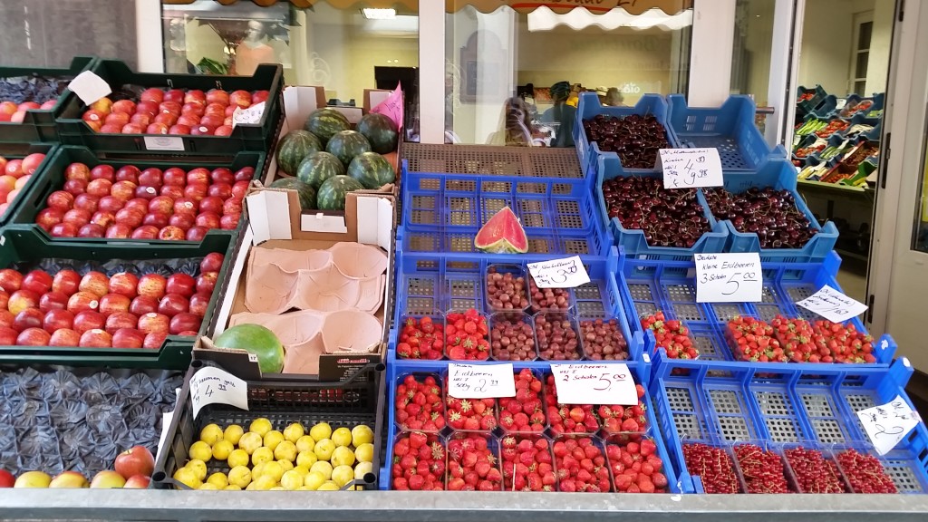 Turkish grocer at end of the day. Guess it wasall delicious!