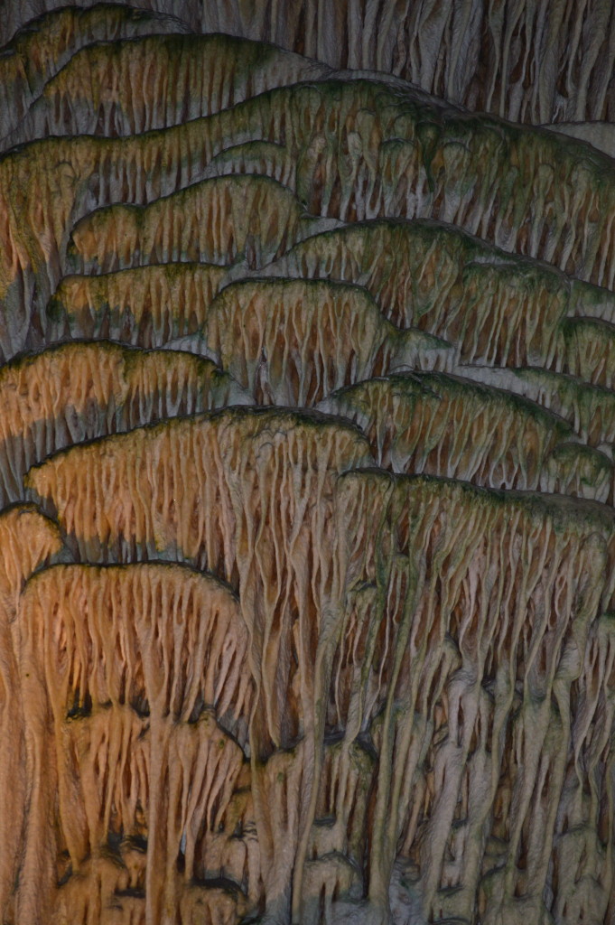closeup of stalagmite