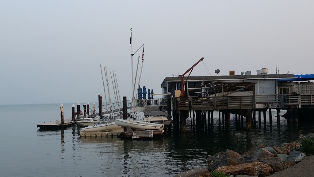 Boats at a dock.